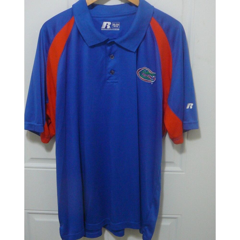 University of Florida Gators Mens Russell Polo Style  Shirt 2XL Gator logo